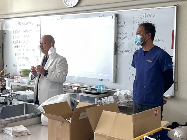 新田高等学校での事業の模様